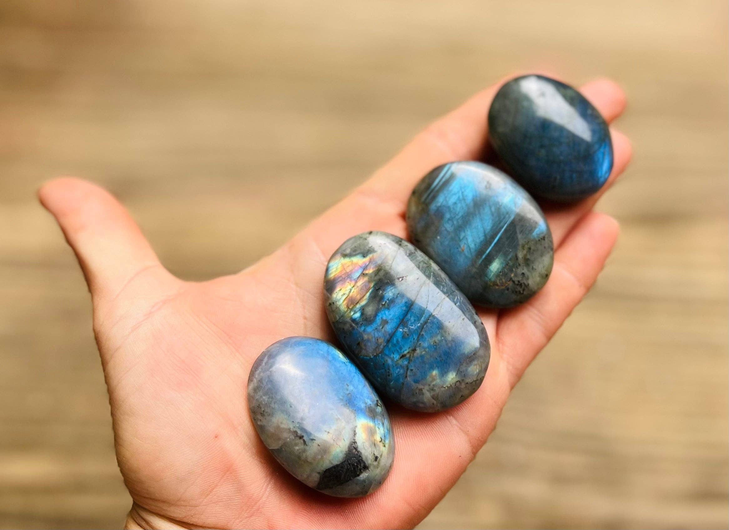 Mandala Gems - Wholesale Spiritual Stone/Crystal - PRETTY Labradorite Palm Stone6