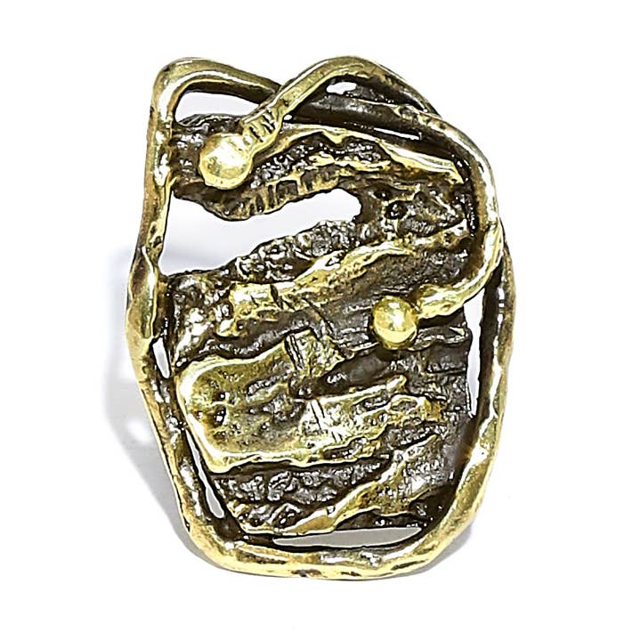 Handmade Bronze Ring - BRN3068 for wholesale by Chanour