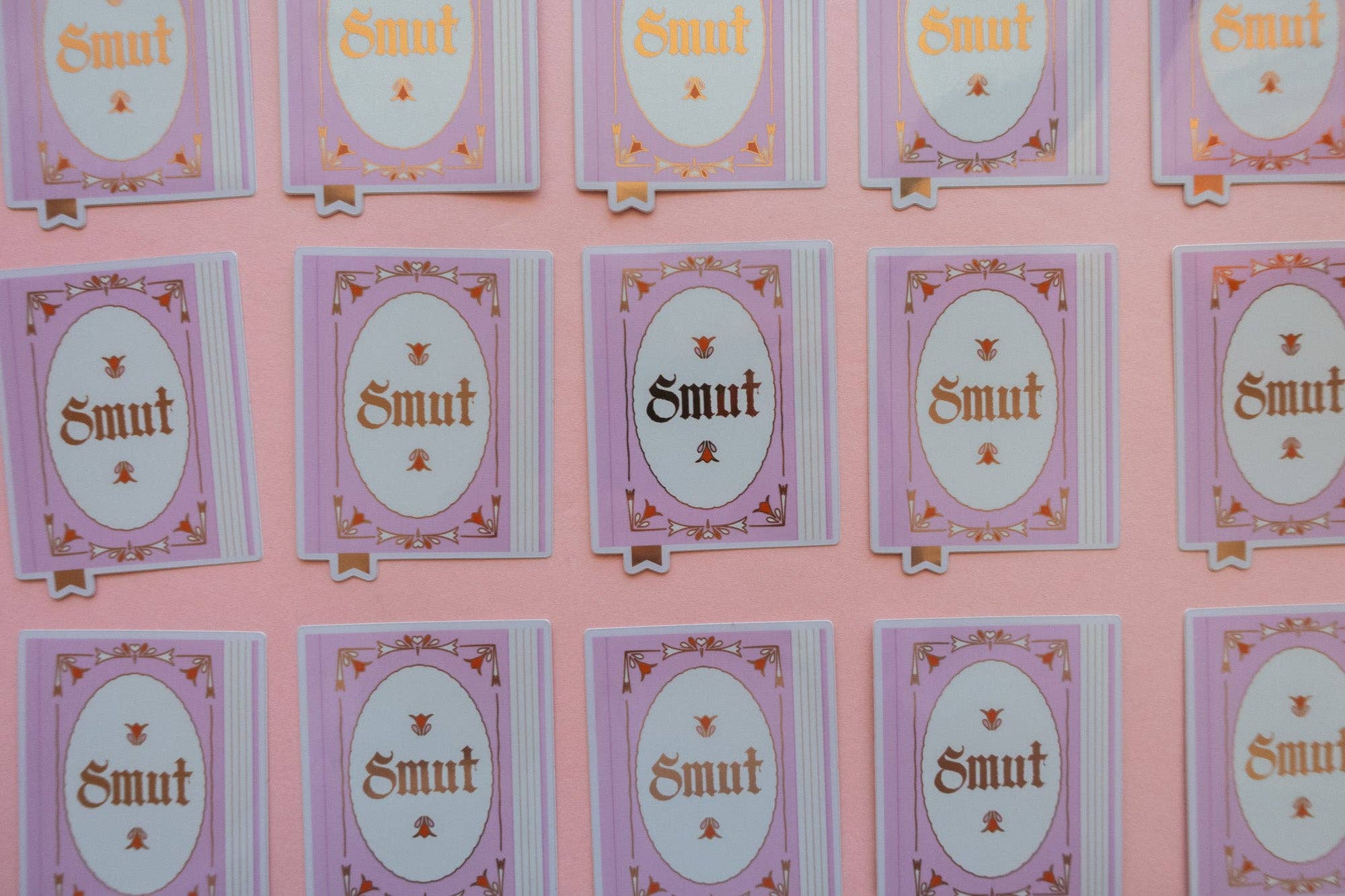 Jollie Ollie Designs - Wholesale Sticker - Smut Club Sticker [with gold foil]3
