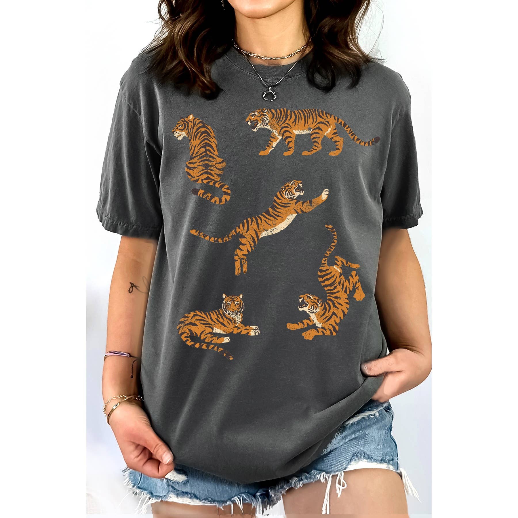 Amused by Blue - Wholesale Screen Printed T-Shirt - Women's - 5 TIGERS7