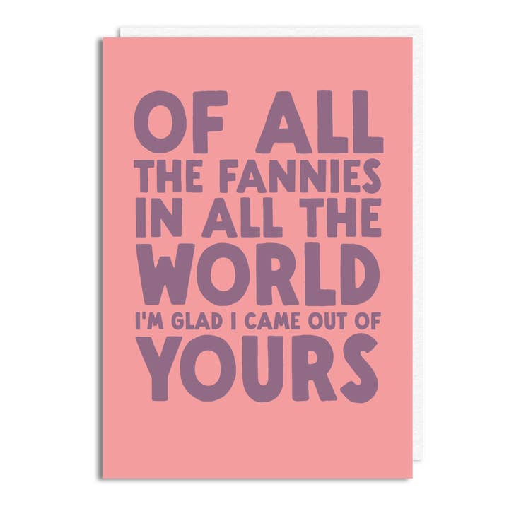 Funny Mother's Day Card - 'All The Fannies' for wholesale by The Buddy Fernandez Card Company