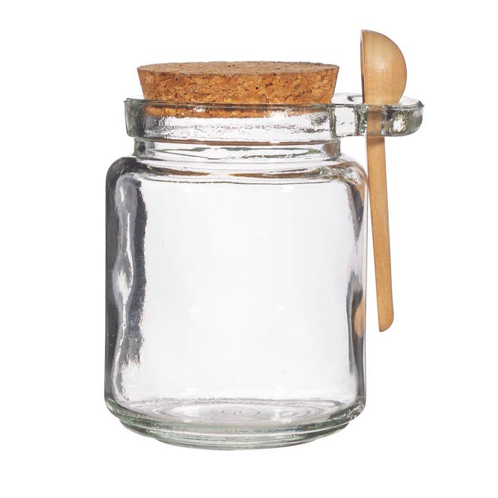 Sass & Belle Europe - Wholesale Jar - Small Jar with Cork Lid and Spoon
