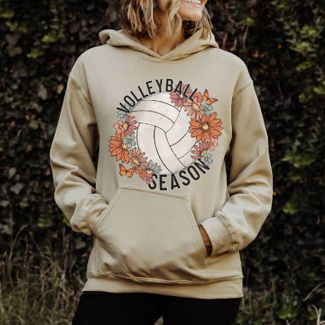 Volleybollsäsong Blommigt DTF-tryck för wholesale av Simple Tymes