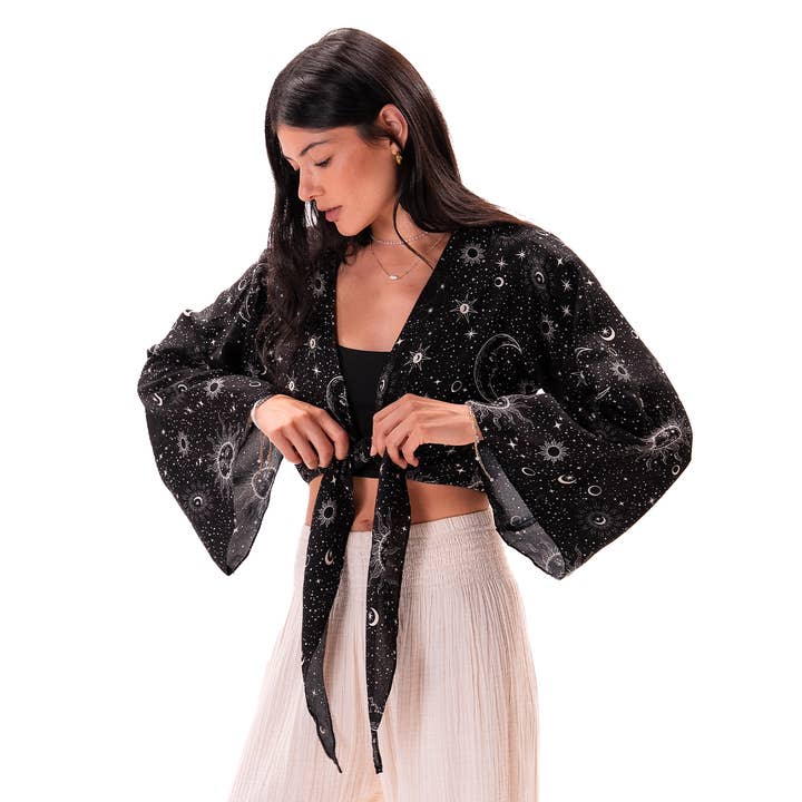 Lotus and Luna - Wholesale Lounge Top - Women's - Raven Cosmic Sky Daydreamer Top4