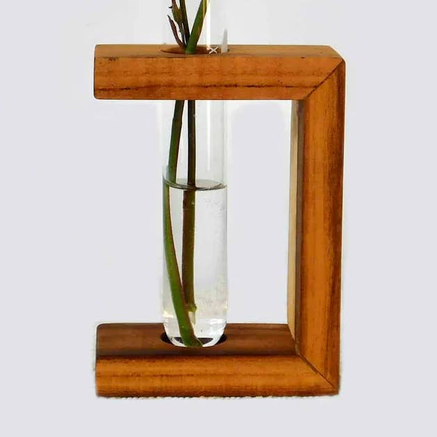 Jarrón de propagación semicuadrado de teca para venta al por mayor de Upavim Crafts