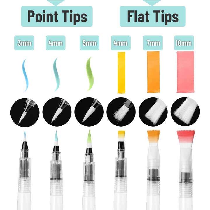 Mr. Pen – wholesale Paint/wax brush – Mr. Pen Watercolor Brush Pens, 12 pcs