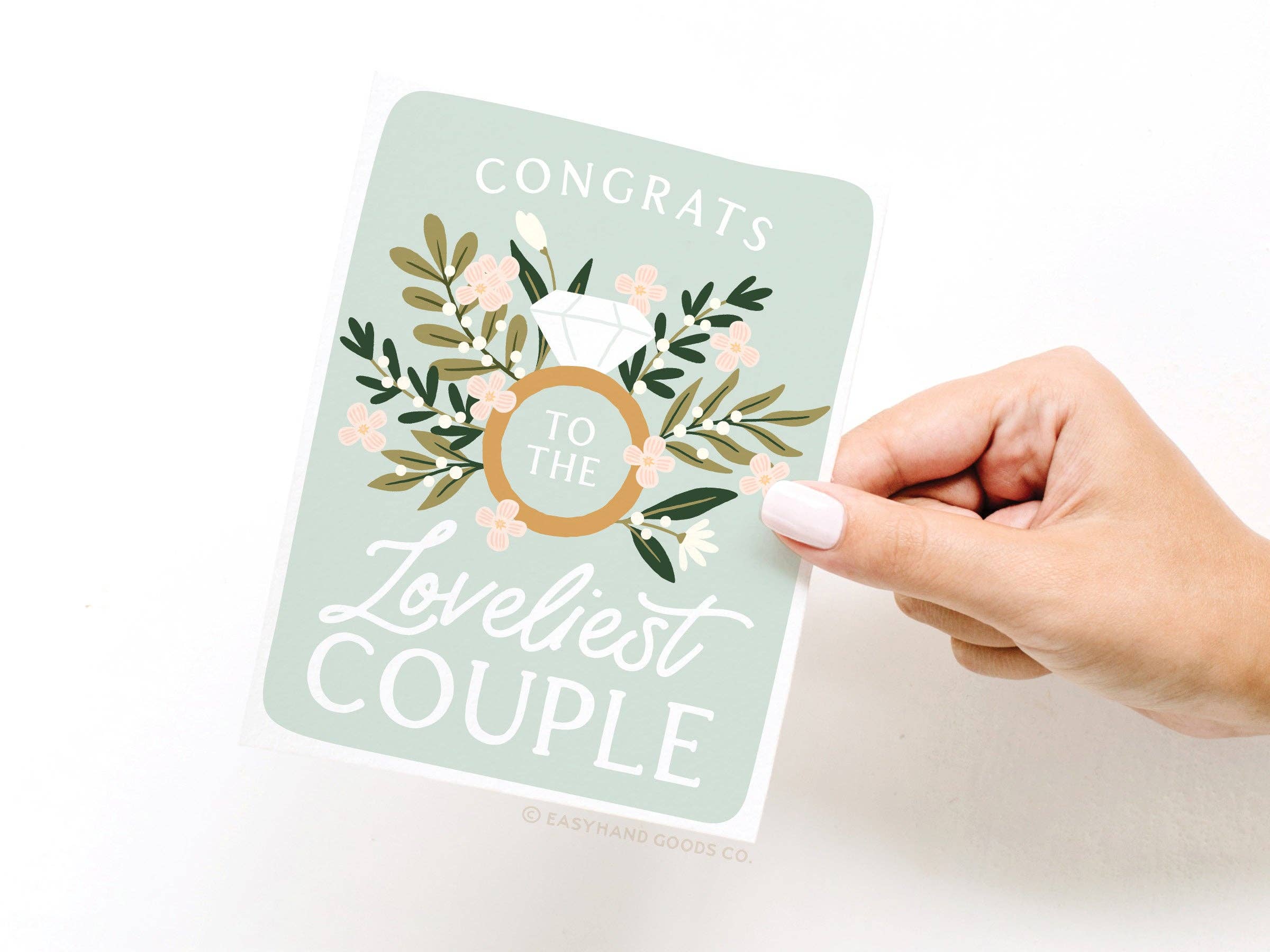 Easyhand Goods – formerly Onderkast – Engroshandel Bryllupskort – Tillykke til det smukkeste par lykønskningskort2