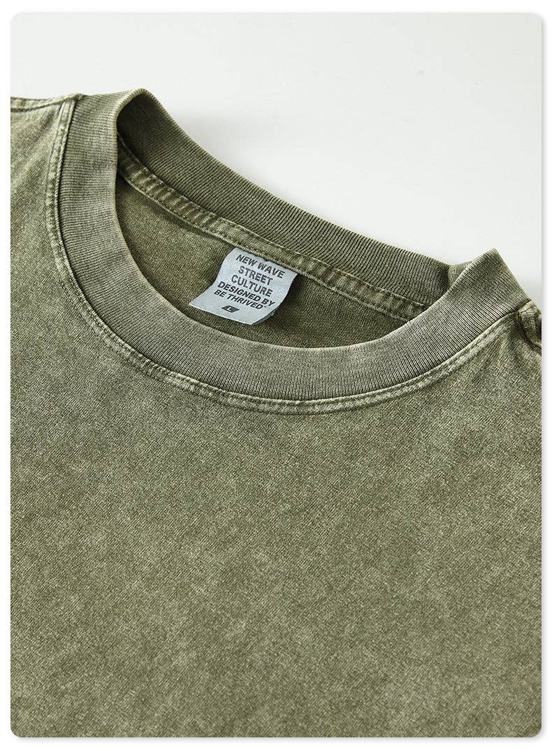 Dipped Shop - Wholesale T-Shirt - Women's - Vintage Washed Crew Neck Long Sleeve T-shirt DP25E5695