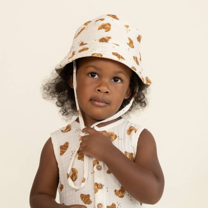 Organic Bucket Sun Hat - Croissant for wholesale by Makemake Organics