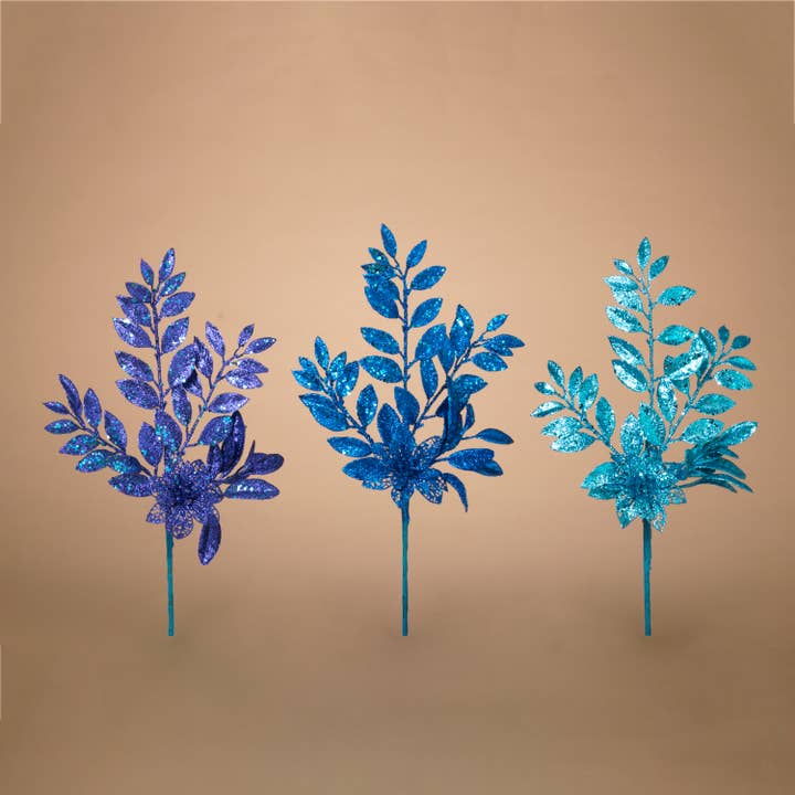 Promos 18"H Holiday Leaf Pick, 3 Asst for wholesale by The Gerson Companies