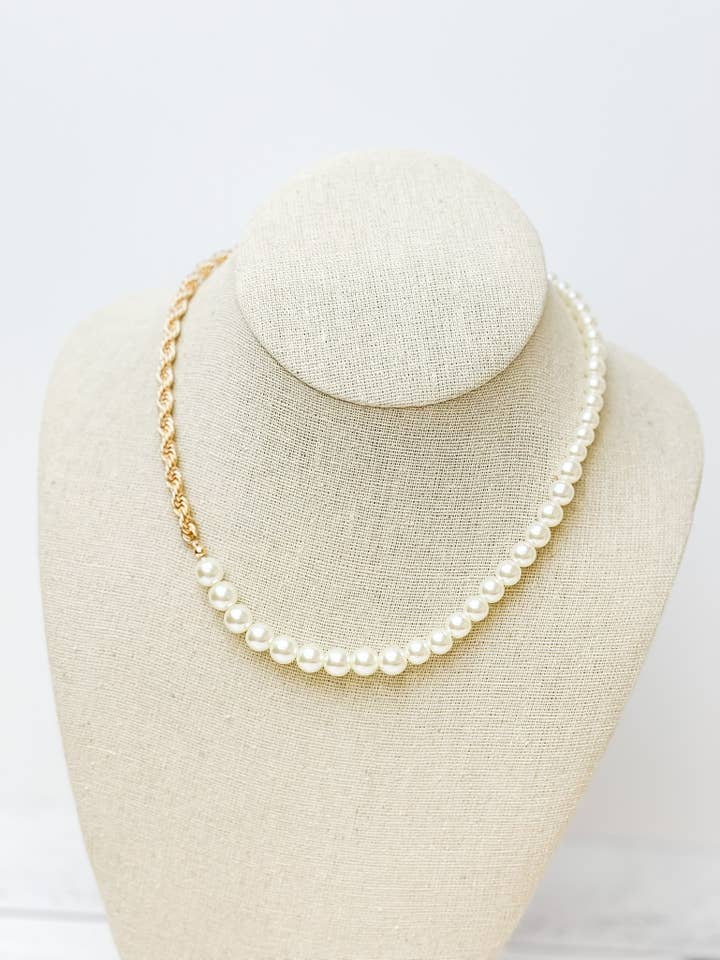 Pearl & Rope Chain Necklaces for wholesale by Prep Obsessed Wholesale