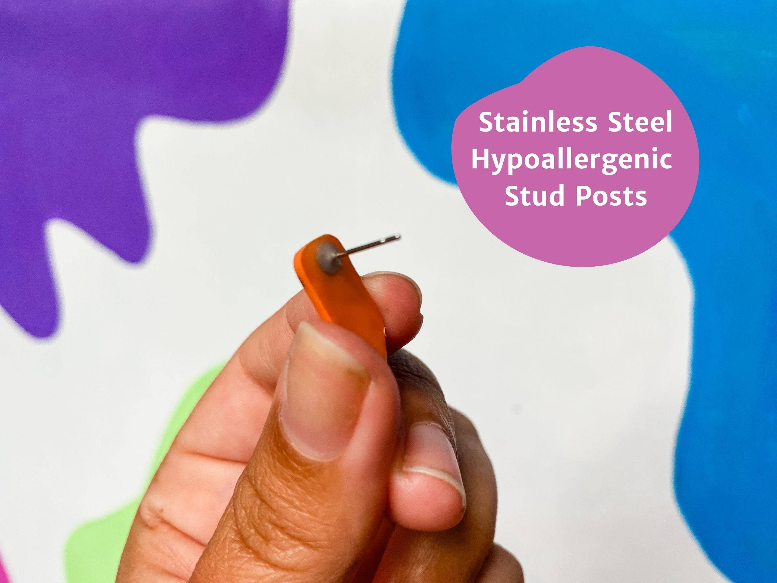 Lauren Likes Art - Wholesale Stud/Post Earrings - Polymer Clay Colorful Apple Teacher Stud Earrings9