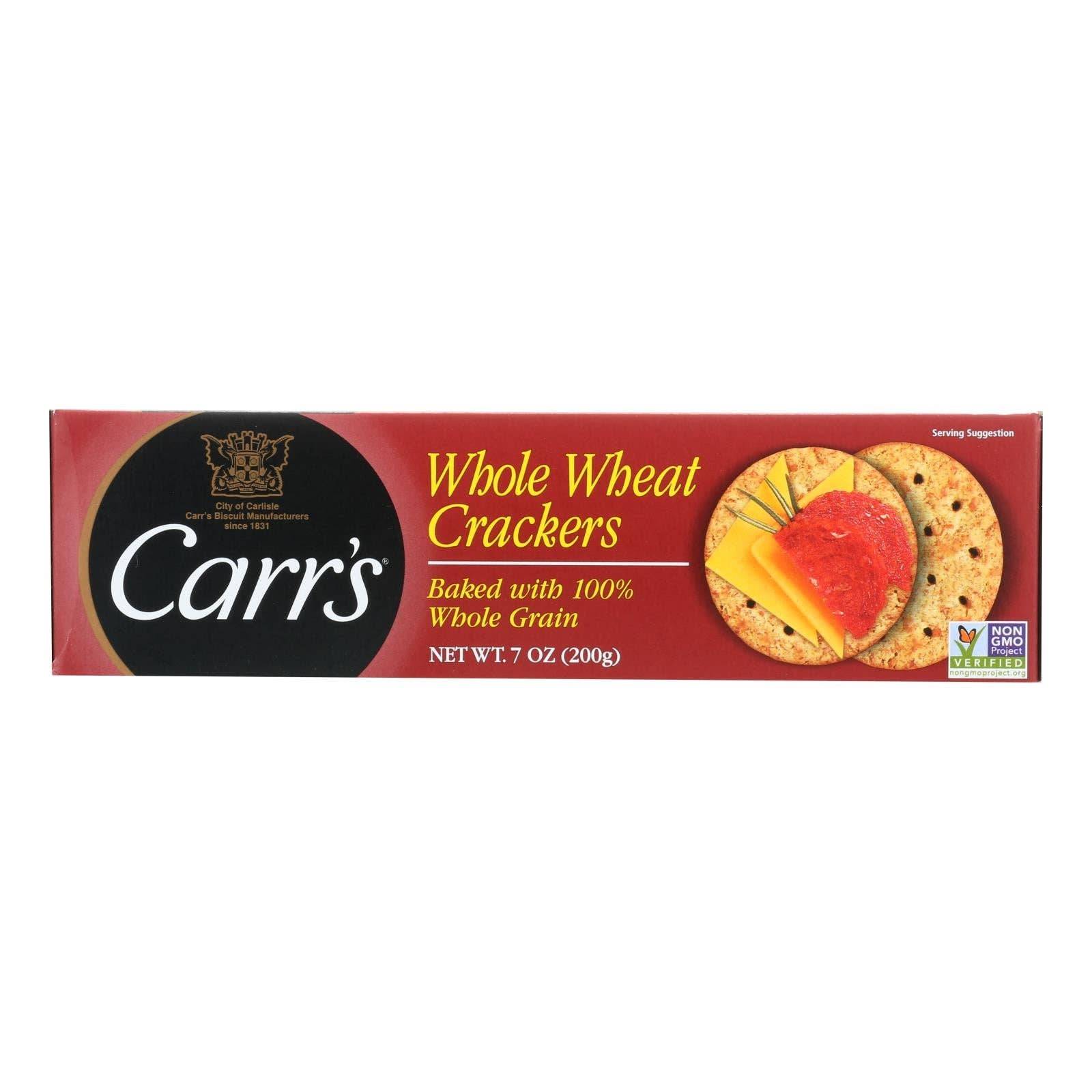 Ware Spark - Wholesale Crackers - Carr's Crackers - Whole Wheat - Case Of 12 - 7.1 Oz3