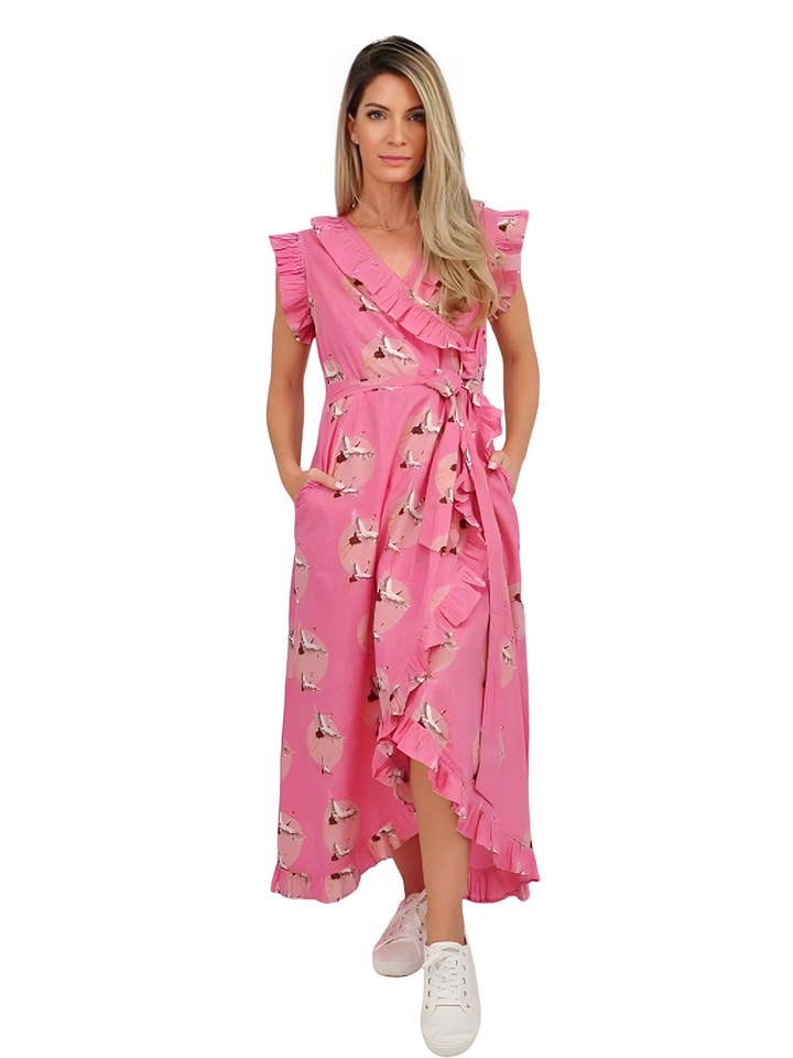 Robe cache-héron faite à la main pour la vente par Kalimera Clothing Athens