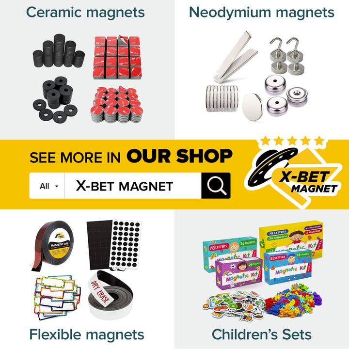 X-bet MAGNET - Venta al por mayor Imanes - Imanes de cerámica con cúpula de cabujones transparentes6