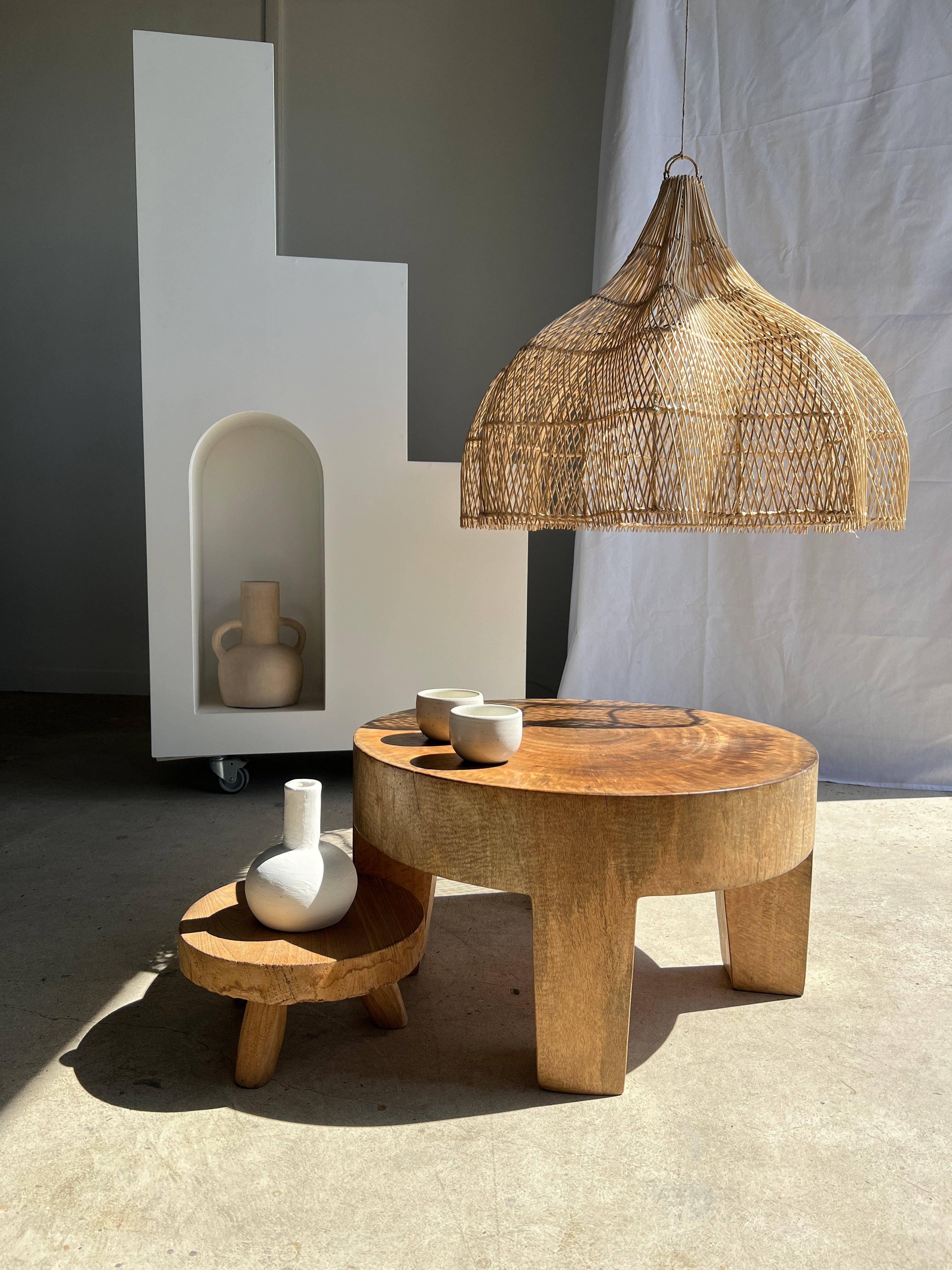 Office Objets - Wholesale Chandelier/Hanging Light - Pendant light, flower-shaped rattan fixture, tulip, corolla H:80cm D80cm75