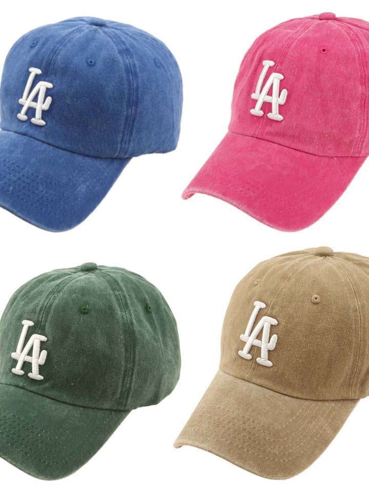 LA 3D EMBROIDERY PIGMENT BASEBALL CAP for wholesale by anbfashion