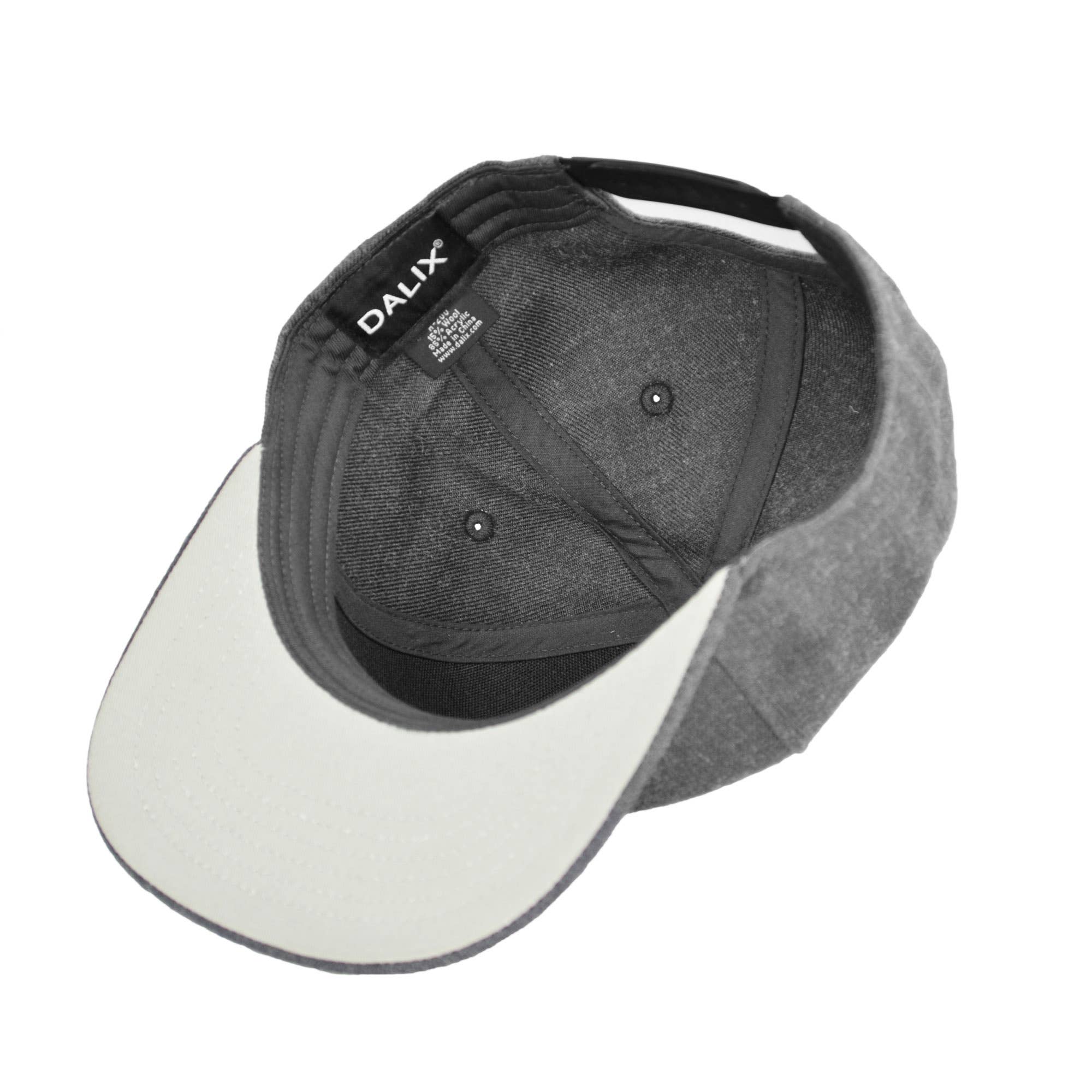 Dalix - Vente Casquette à visière plate – unisexe - DALIX Casquette à 5 panneaux en laine mélangée19