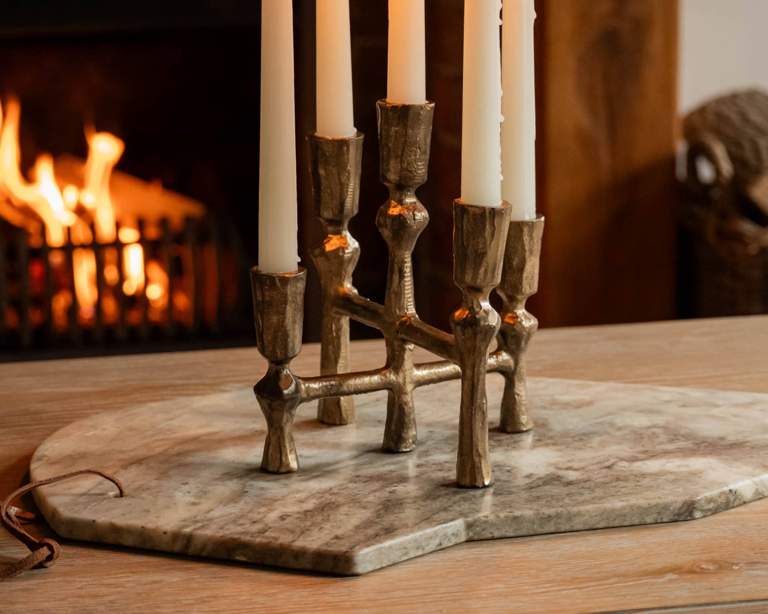 What a Host Home - Wholesale Candle Holder - Anya Rustic Iron Candelabra
