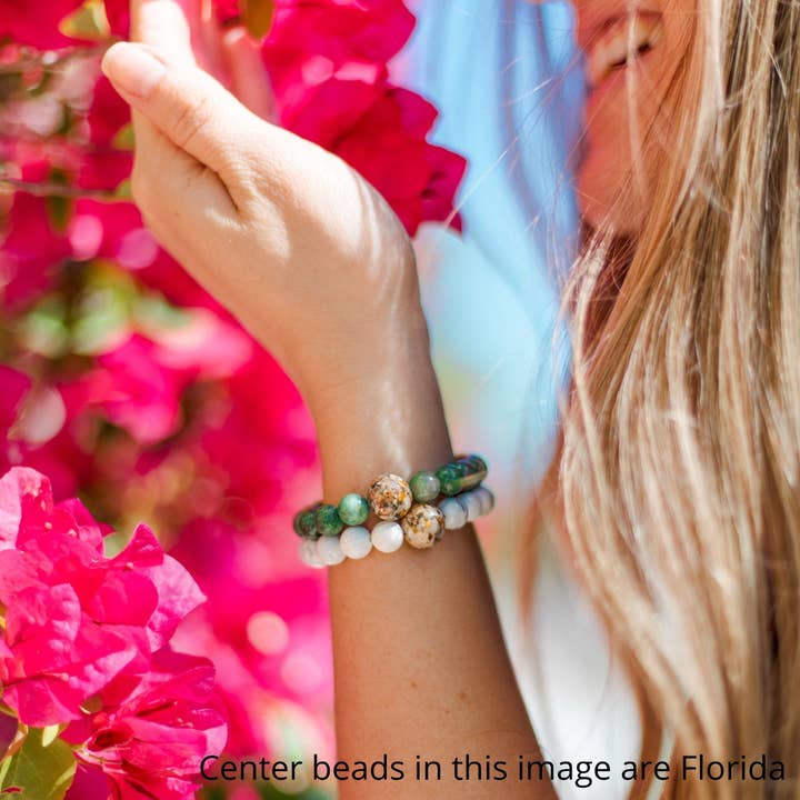 Homes Bracelets - Wholesale Beaded Bracelet - Wear a Real Piece of Lake Michigan - African Jade
