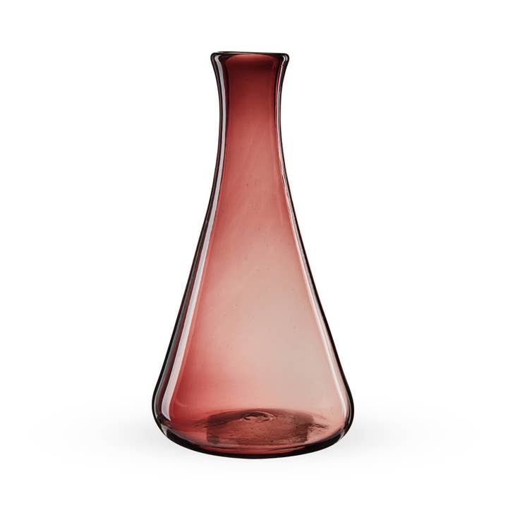 Segunda Vida Rosado Hand Blown Recycled Glass Wine Decanter for wholesale by Twine
