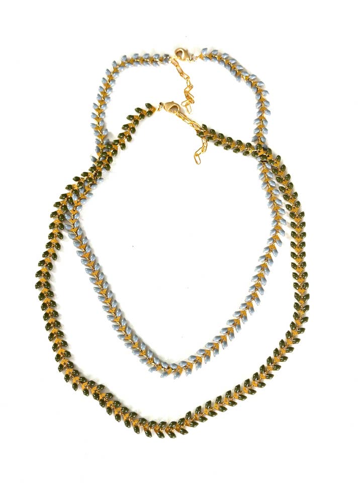 enamel chevron links-cvne for wholesale by CV Designs