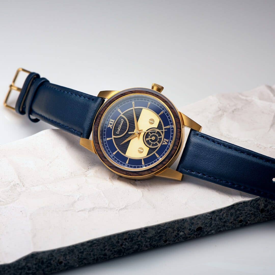 TruWood – wholesale Wrist watch – Men's – Columbus Leather Strap Wooden Watch for Men3