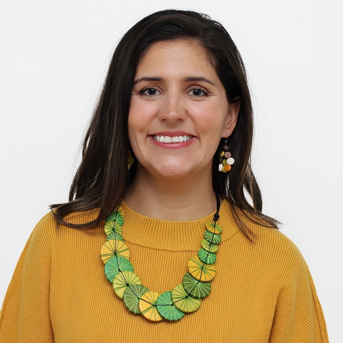 Sylca Designs – Großhandel Statement-Halsketten – Grüne Azalee Halskette1