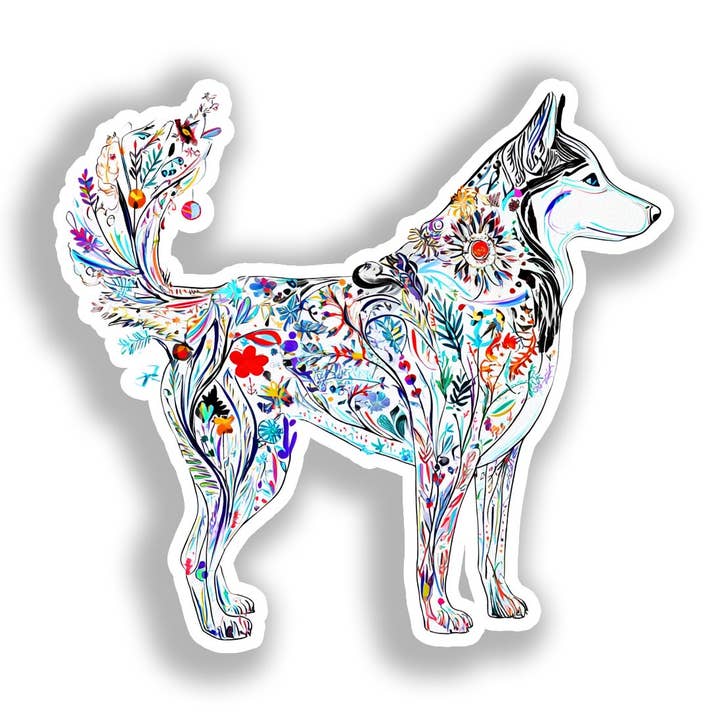 Siberische Husky Hond Sticker # A019156 voor wholesale door Yoonek Graphics