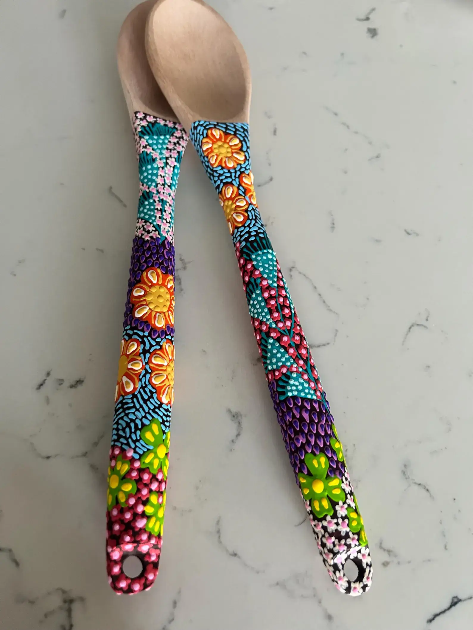 Oh The Places We Go Shop - Wholesale Serving Utensil - Flower Salad Server Spoons3