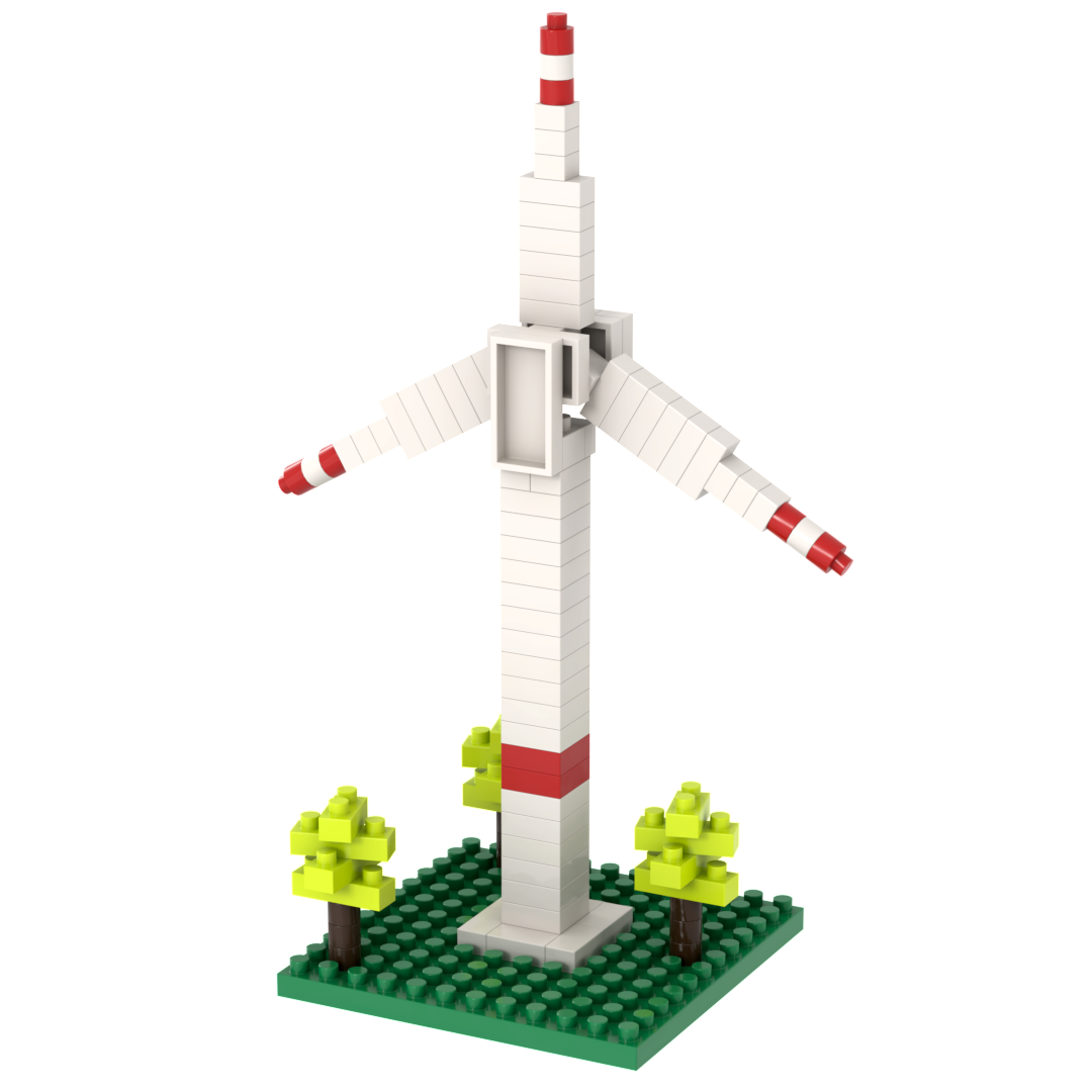 Brixies - Wholesale Build-a-Toy - Kids - BRIXIES Postcard Wind Turbine2
