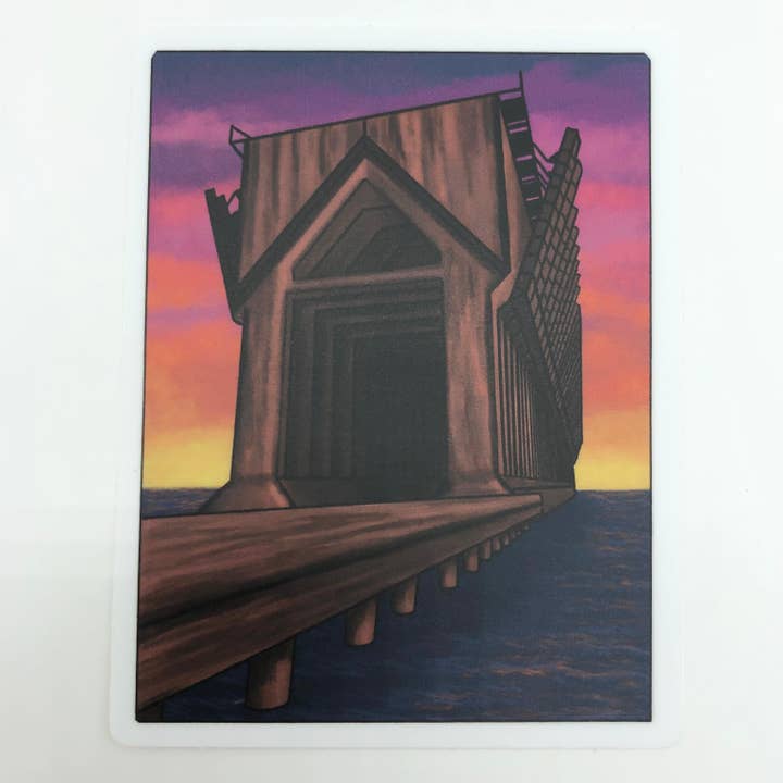 MI Woodland Art Studio - Wholesale Phone & Laptop Stickers - Ore Dock Marquette Sunrise Sunset Sticker