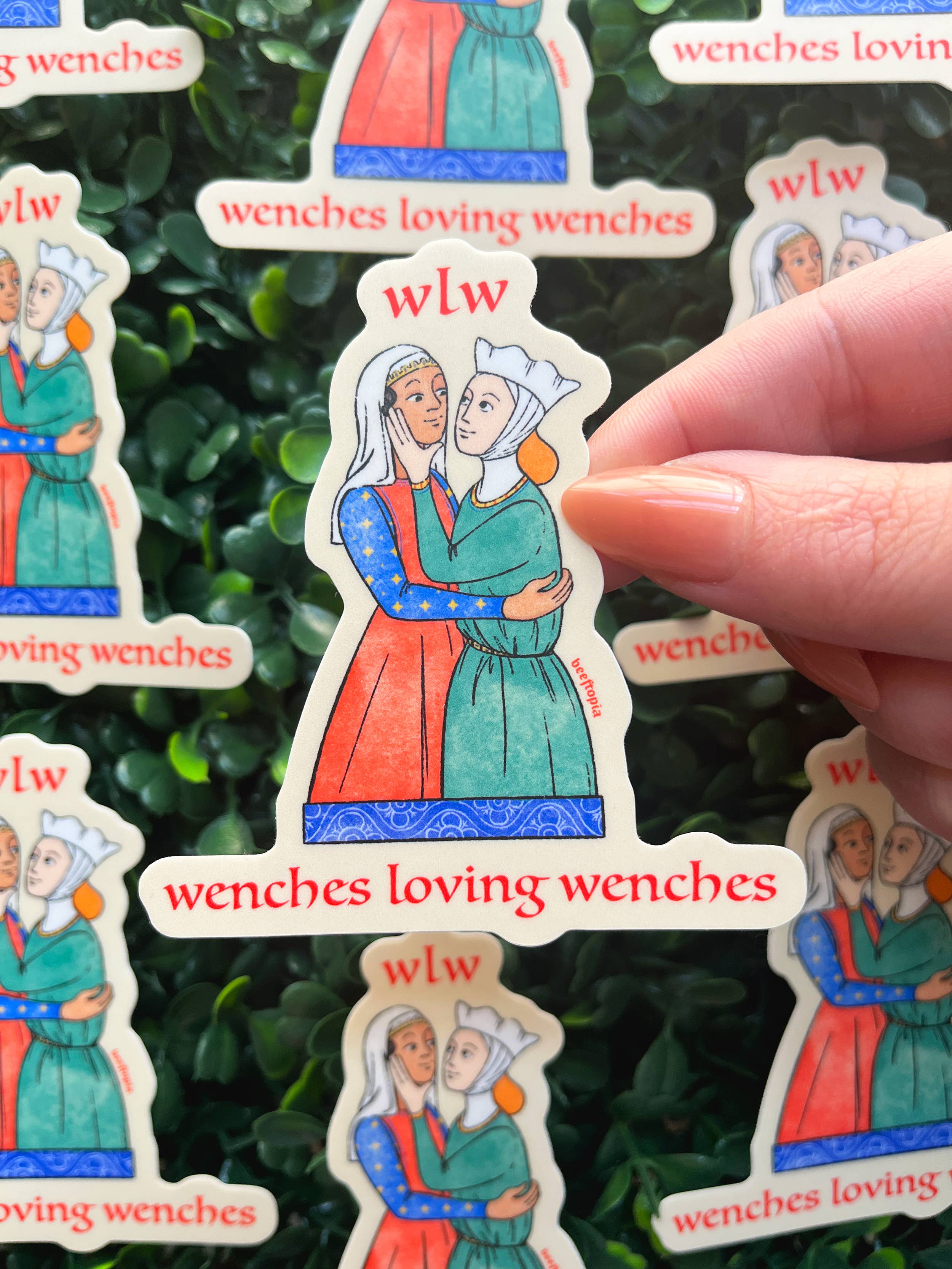 Beeftopia - Wholesale Sticker - WLW Wenches Loving Wenches Medieval Waterproof Vinyl Sticker6
