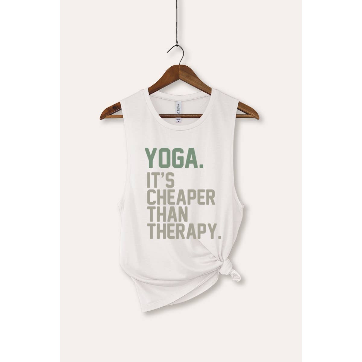 PINK NABI – wholesale Tank top – Women′s – YOGA THERAPY TYPOGRAPHY GRAPHIC TANK TOP0