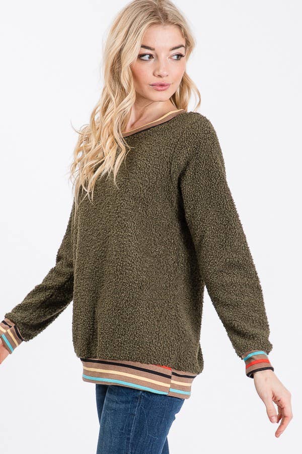 lovely melody - Vente Pull en maille – femme - 7852-Sweat-shirt ours en peluche5
