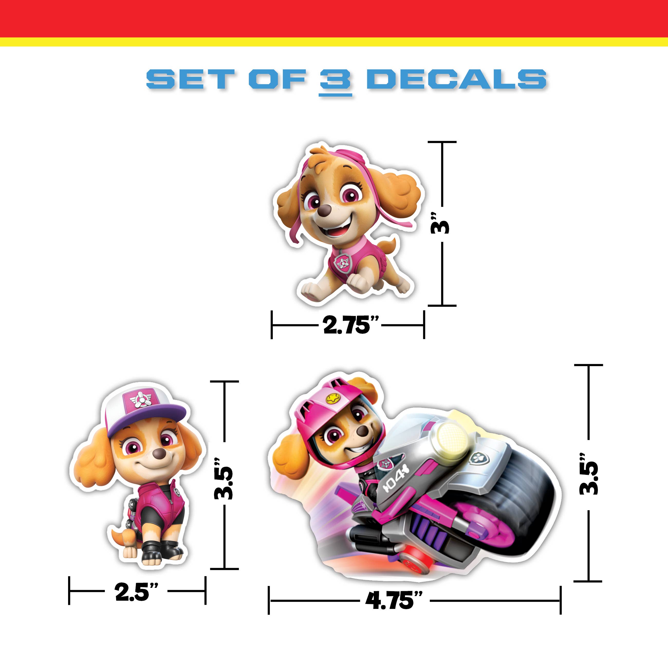 Decalcomania - Wholesale Sticker - Kids & Baby - Licensed Paw Patrol Skye Car Tumbler Stickers Decals1