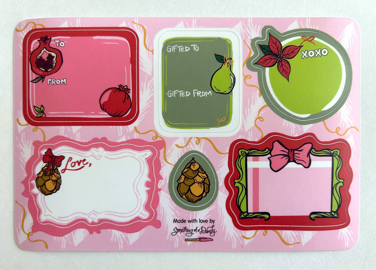 SOMETHING OF A DANDY - Wholesale Sticker - Holiday Gift Label Sticker Sheet1