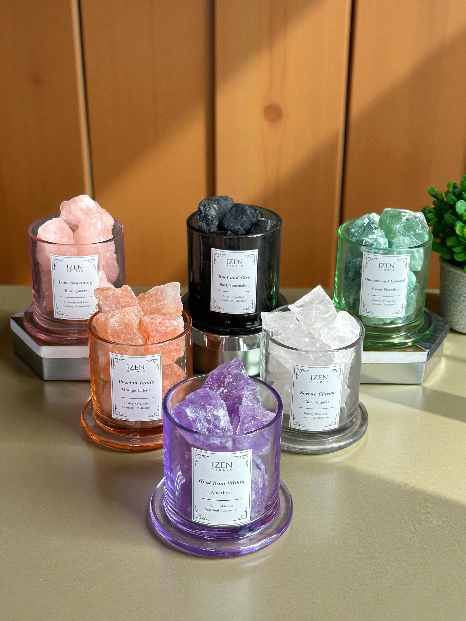 IZEN STUDIO - Wholesale Reed Diffuser - Crystal Essential Oil Diffuser| Aromatherapy Wellness Gift17