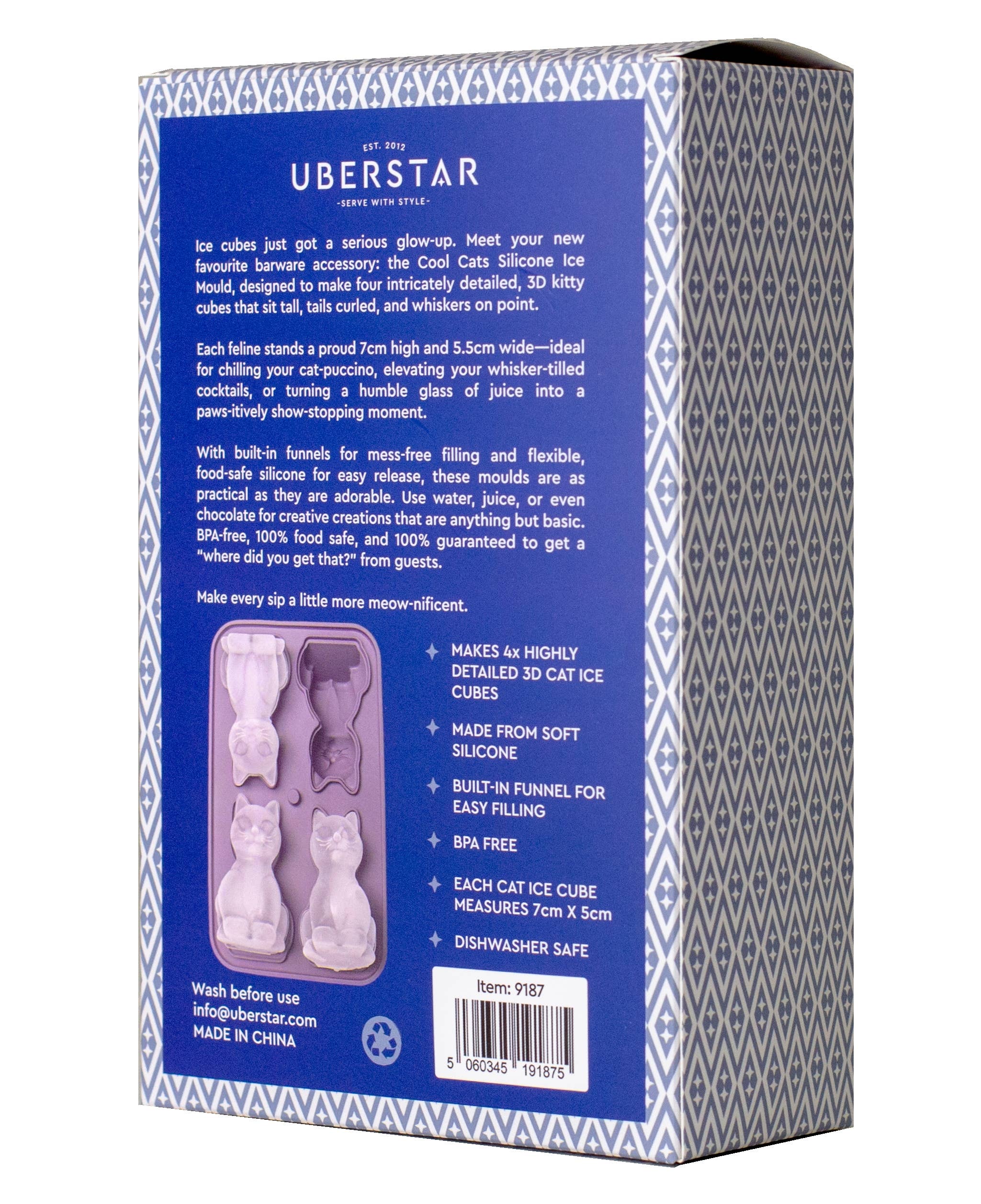 UBERSTAR - Wholesale Ice Tray/Mold - Silicone Cool Cat 3D Ice Cube Tray12