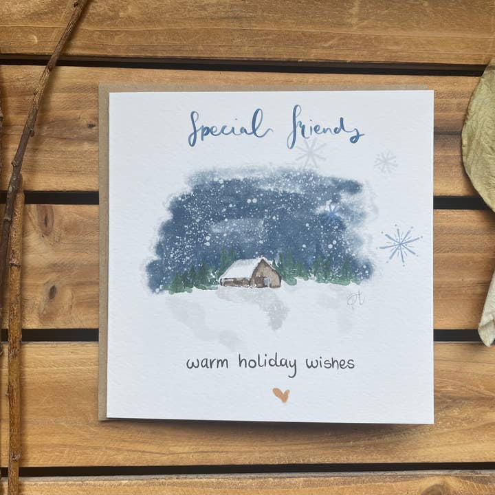 Knus Huisje - Speciale Vrienden met Kerstmis voor wholesale door PaperTwigs Designs