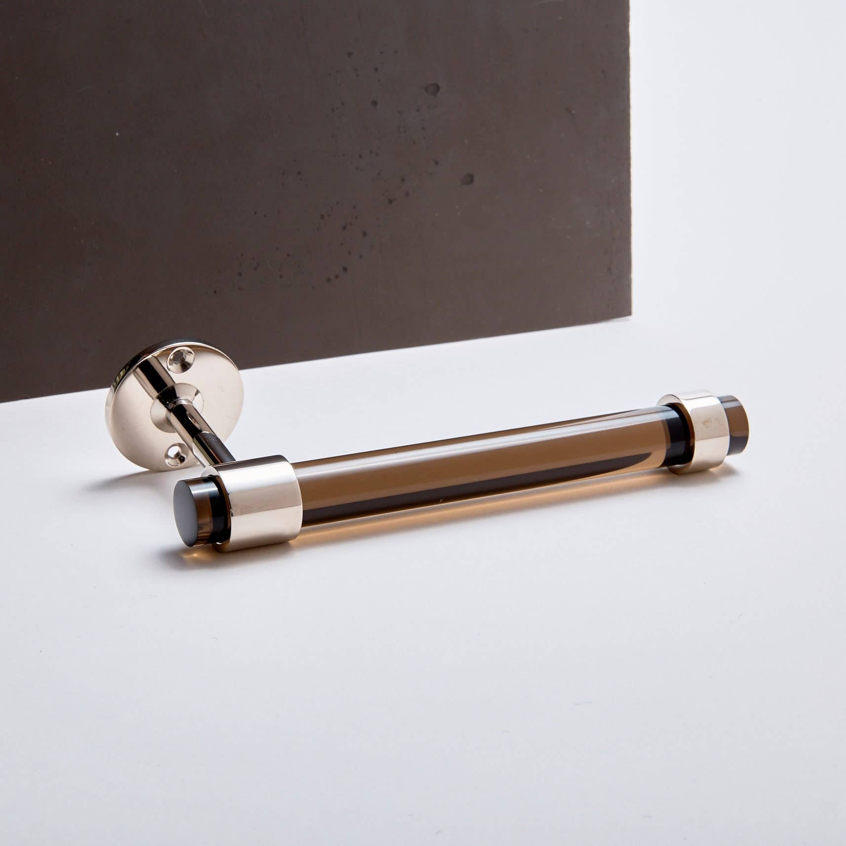 LuxHoldups - Wholesale Toilet Paper Holder - Lucite and Brass Wall Mounted Toilet Paper Holder2