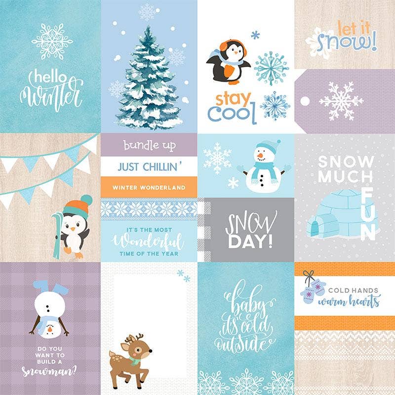 Paper House Productions - Venta al por mayor Sobre de papel de regalo - Papel Snow Much Fun de doble cara de 12 x 12 pulgadas1
