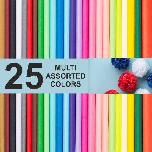 Purple Papers - Wholesale Tissue paper - Gift Tissue Paper 20"x26" - 25 Colors Pack of 5 - 500 Sheets1