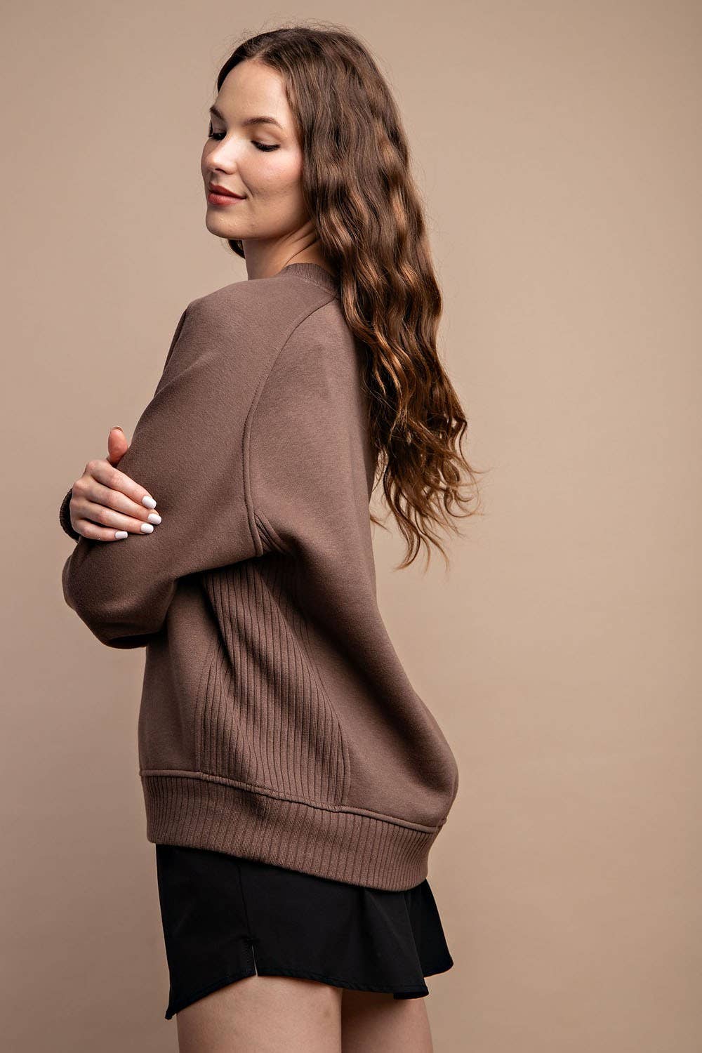 Sunday Morning – Sweatshirt - Mulher por atacado – T9797PL37 Plus Size Gola redonda Sweatshirt Francesa Terry9