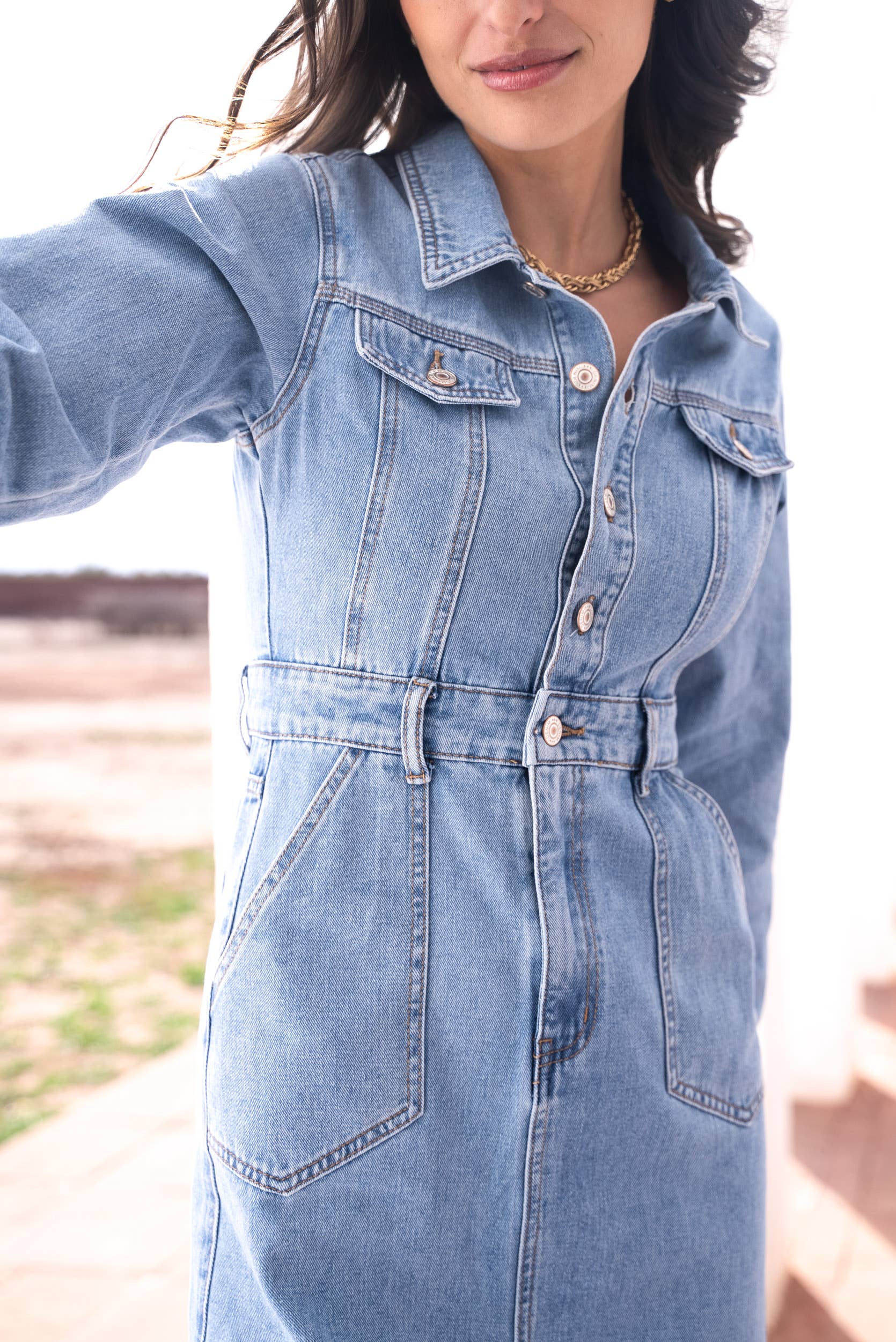 Blue OPHELIE DRESS for wholesale on Faire