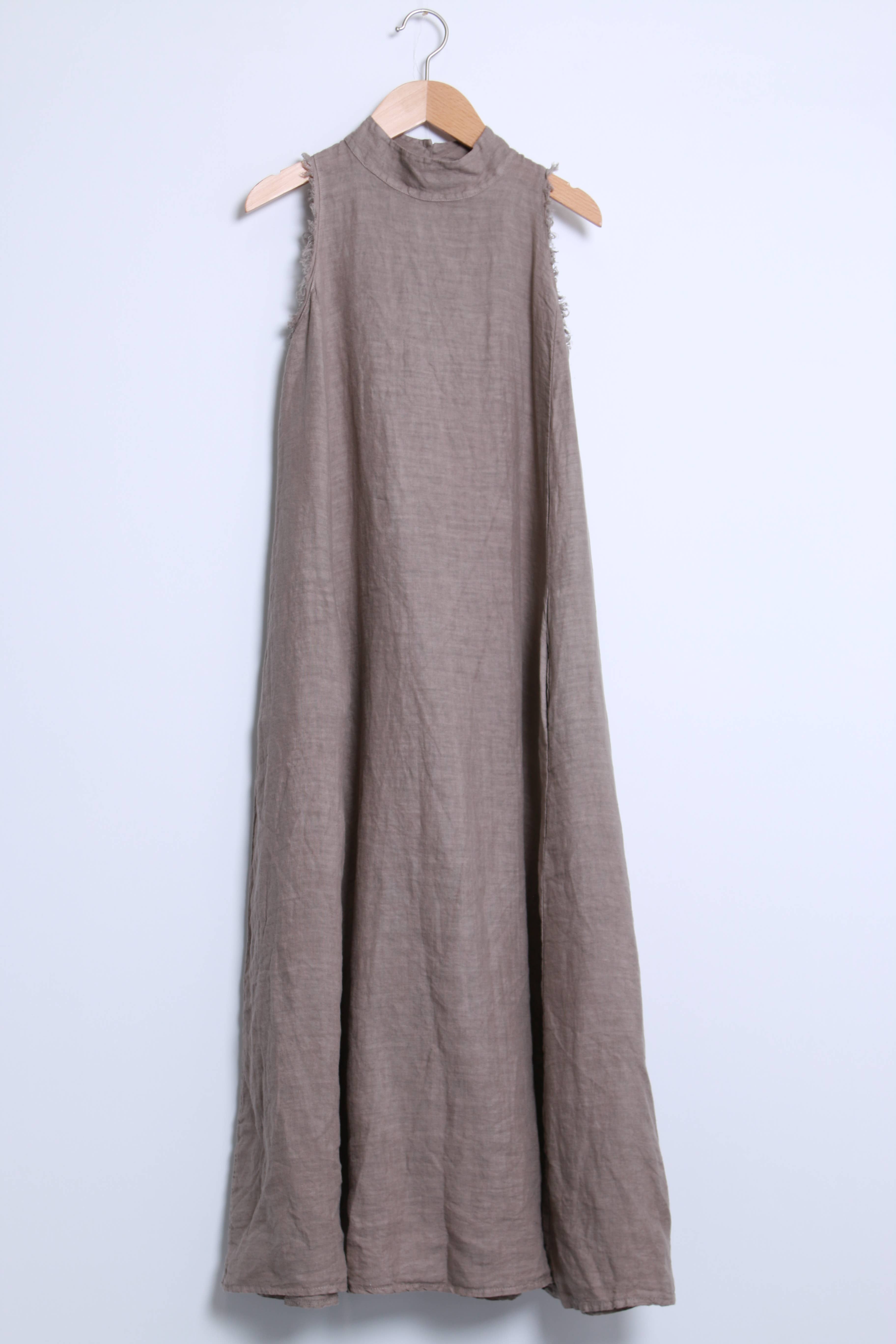 Shyloh - Vente Robe – femme - Robe longue et large en lin à col montant 149777