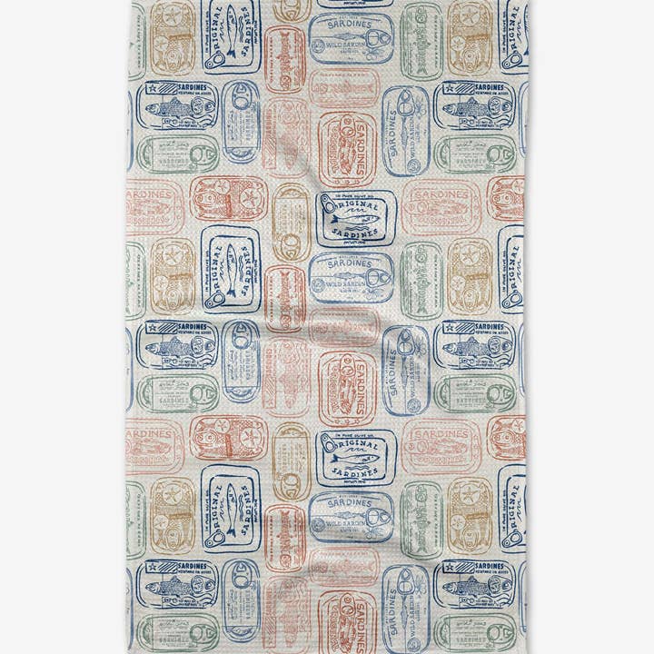 Geometry - Wholesale Tea Towel - Tinned Sardines Tea Towel