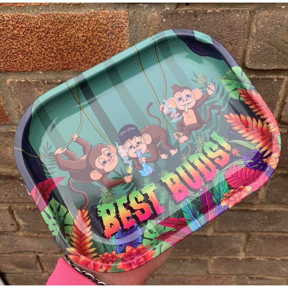 Wise Skies – wholesale Decorative tray – Wise Skies Best Buds Small Rolling Tray Accessory Task Tray3