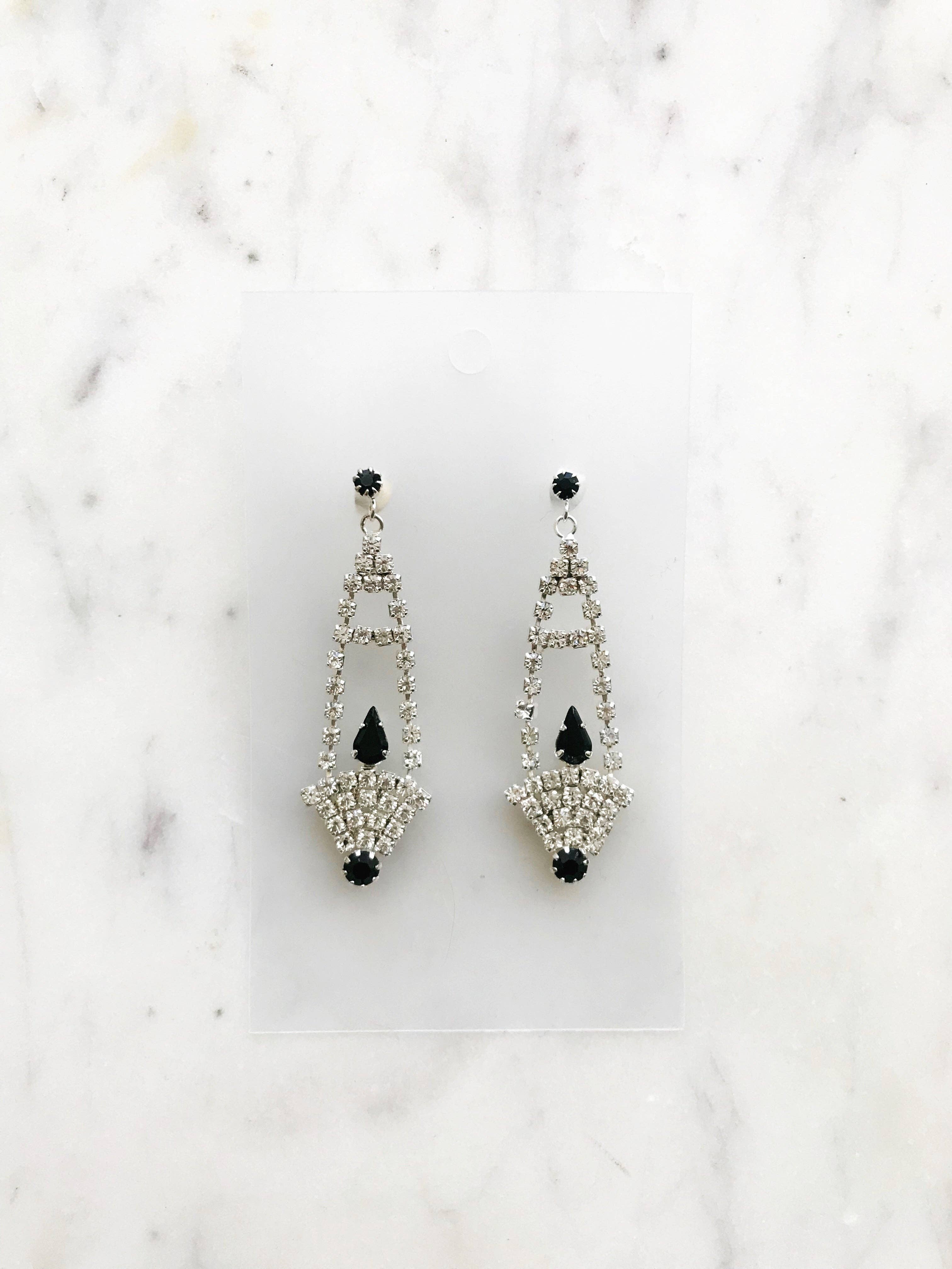 Carmen Miller Jewellery – Brincos de argola por atacado – Brincos Vintage Diamante Crystal Art Deco3