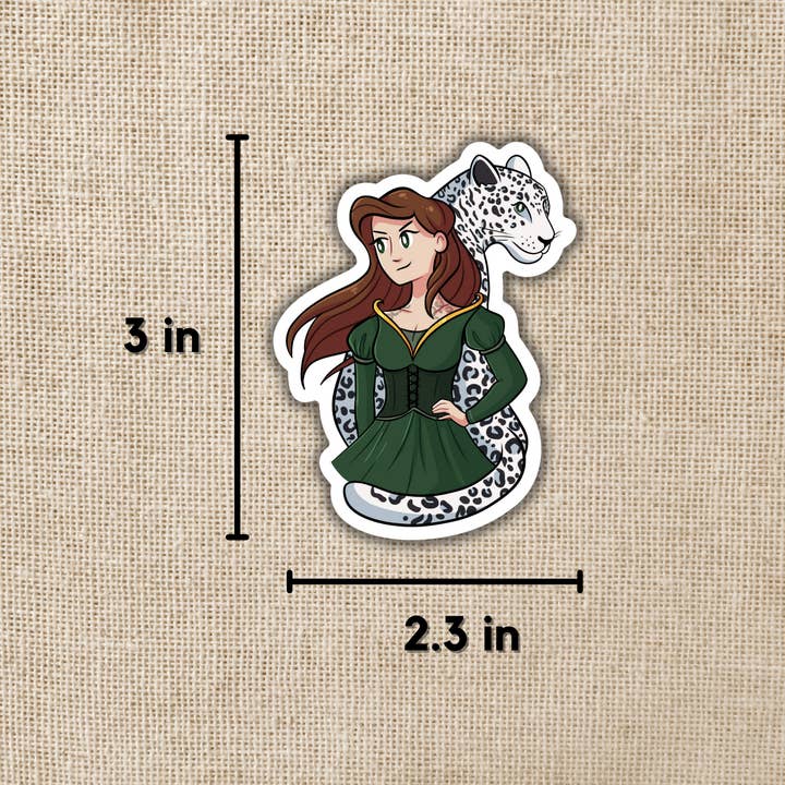 Wildly Enough - Wholesale Sticker - Lysandra Ghost Leopard Sticker | Throne of Glass